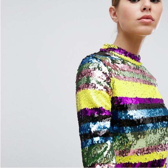 Club L London Multicolor Sequin Mini Dress - Picture 6 of 16